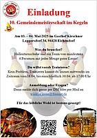 Logo 10. offene Gemeindemeisterschaft im Kegeln