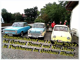 Banner GFG-Stammtischabend in Puchhausen