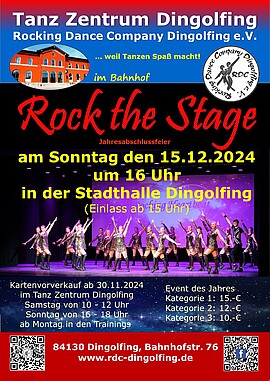 Banner Rock the Stage (Jahresabschlussfeier)
