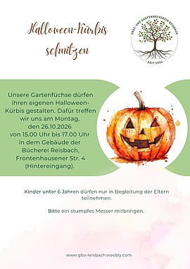 Banner Halloween-Kürbis schnitzen