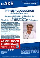 Logo Typisierungsaktion für Brigitte Reger