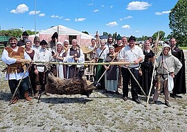 Banner Mit Heller und Barde (Mittelalterfest)