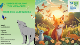 Banner Kinder-Workshop: Teste dein Naturwissen!