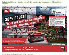 Banner Einhell-Rabattaktion