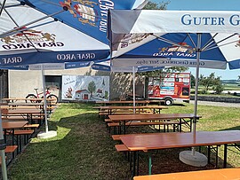 Banner Gartenfest der Feuerwehr Indersbach 