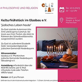 Banner Kulturfrühstück - jüdisches Leben heute