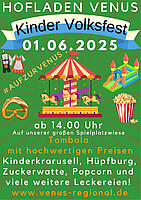 Logo 1. Kinder-Volksfest am Hofladen Venus