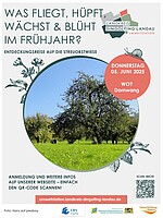 Logo Was fliegt, hüpft, wächst und blüht im Frühjahr? Entdeckungsreise auf die Streuobstwiese 