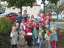 Banner Prämierung Kinderwettbewerb "Wer erntet die größte Kartoffelmenge"