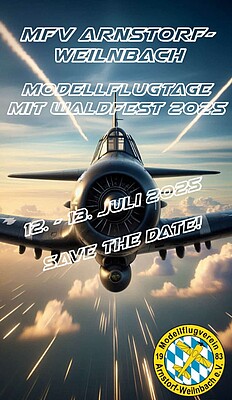 Banner Modellflugtage mit Waldfest 2025