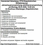 Logo FFW Diepoltskirchen - Dienstversammlung mit Kommandantenwahl