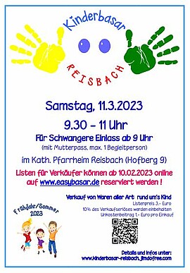 Banner Kinderbasar in Reisbach Frühjahr/Sommer