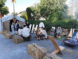 Banner Mit Heller und Barde (Mittelalterfest)