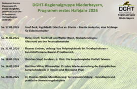 Banner Online: Vortragsprogramm der DGHT-Regionalgruppe Niederbayern, erstes Halbjahr 2026