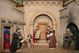 Banner Mariakirchener Weihnachtskrippe - Aufruf zur Volkszählung