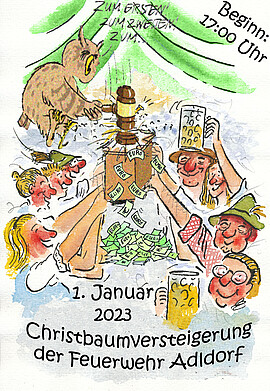 Banner Christbaumversteigerung