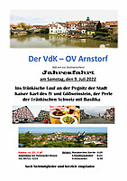 Logo VdK - OV Arnstorf - Jahresfahrt ins fränkische Lauf an der Pegnitz