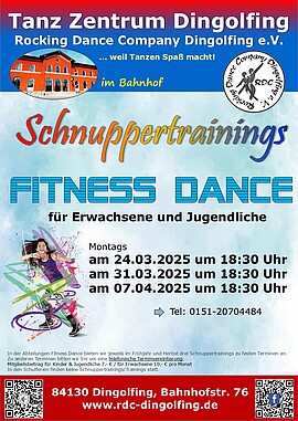 Banner Schnuppertraining Fittness Dance 
