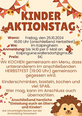 Banner Kinderaktionstag (anschließend Herbstfest)