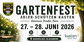 Banner Gartenfest mit Musik am Samstag Abend, Barbetrieb, Hüpfburg und vielen Schmankerln