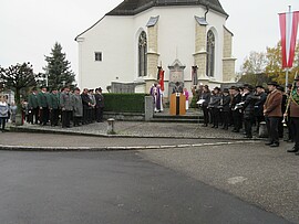 Banner Kriegergedenkfeier in St. Marienkirchen