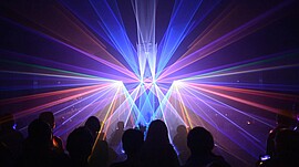 Banner Silvesterfeier/Lasershow für den guten Zweck