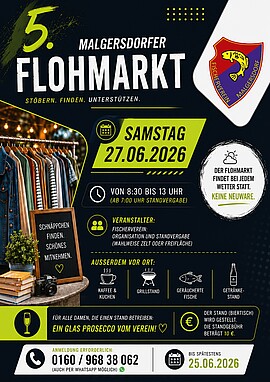 Banner 5. Malgersdorfer Flomarkt - Bräuhausplatz Malgersdorf