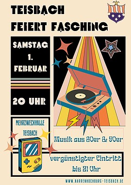 Banner Teisbach feiert Fasching
