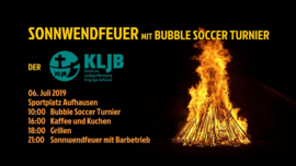 Banner Sonnwendfeuer der KLJB Aufhausen