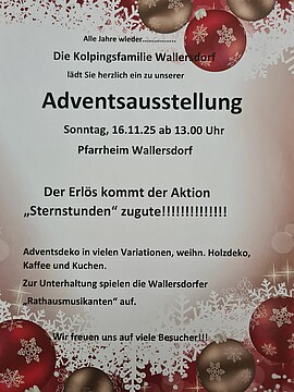 Banner Adventausstellung mit Café 