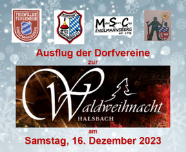 Banner Ausflug der Dorfvereine zur Waldweihnacht HALSBACH