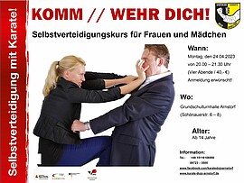 Banner Komm // Wehr Dich! Selbstverteidigungskurs für Frauen und Mädchen